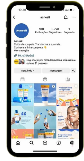 Perfil do Acnezil no Instagram