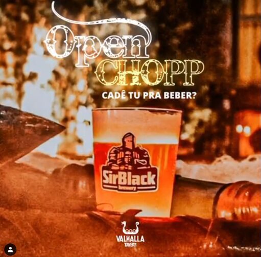 Post do Open Chopp do Pub Valhalla